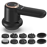 TOTO81JXM Handheld Cellulite Massager, Body Sculpting Machine, Lymphatic Drainage Device, Lipo Massage Roller for Stomach Belly Butt Arms Legs, Vibrating Massage Home Use Cordless & Mini (Black)