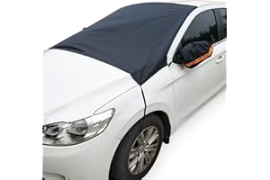 Mearo Windshield Cover for Snow and Ice, Car Cover for Winter, Thickened Magnetic Waterproof Car Windshield Snow Cover with S