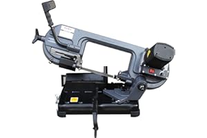 KAKA INDUSTRIAL Portable Metal Cutting Bandsaw,110V-60HZ-1PH Variable Speed Bandsaw,Angled Cut from 0-45 Degrees,Bench Band S