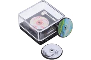 Milisten Miniature Dollhouse CD Player Model with Records Tiny Music Room Furniture for Setup