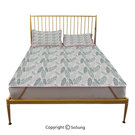 Amazon Com Teal And White Creative Queen Size Summer Cool