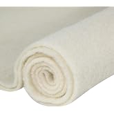 FINDUFA 12" x 39" Wool Felt Fabric, 100% Merino Wool Felt Beige | Fluffy for Needle Felting Wet Felting DIY Sewing Handmade Craft Home Liners Decor Art Background