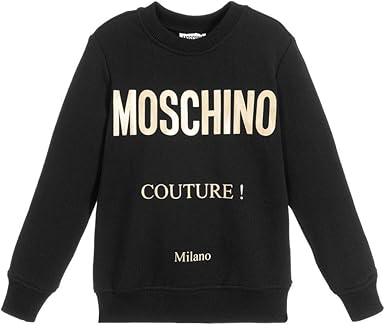 felpa nera moschino