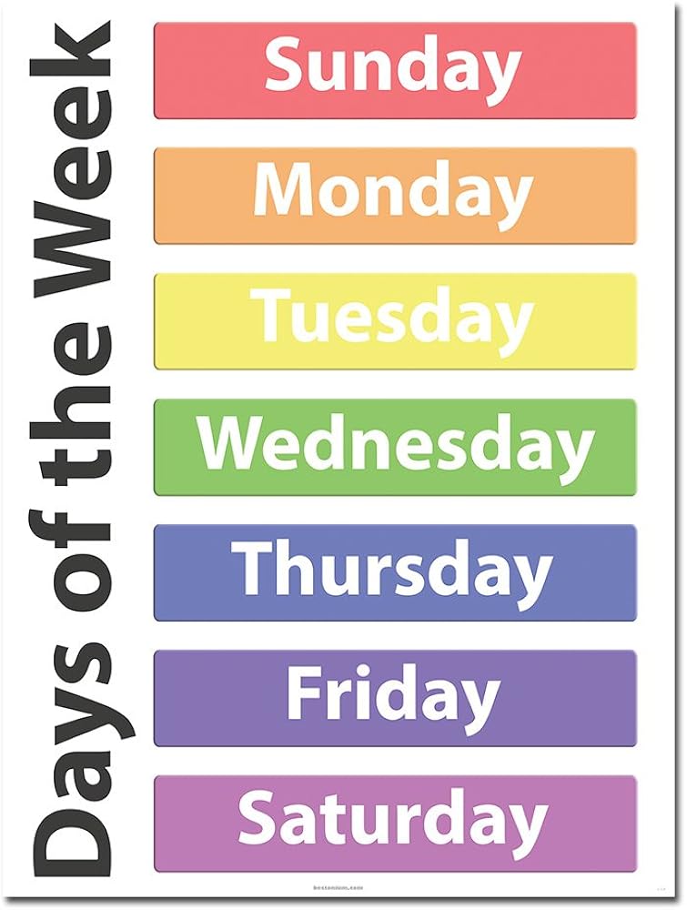 Colorful Days Of The Week Poster Free Printables | Sexiz Pix