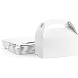 ValBox Treat Boxes 30 Pack White Paper Gable Gift Boxes - Goodies Favor Box for Kids' Birthday Party, Wedding, Baby Shower, 6
