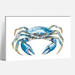 Crab Canvas Wall Art Sea Animal Marine Life Picture