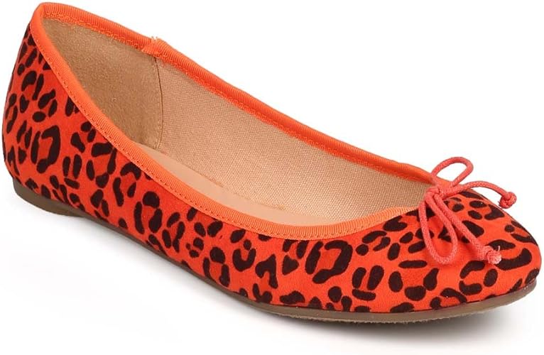 leopard flats with bow