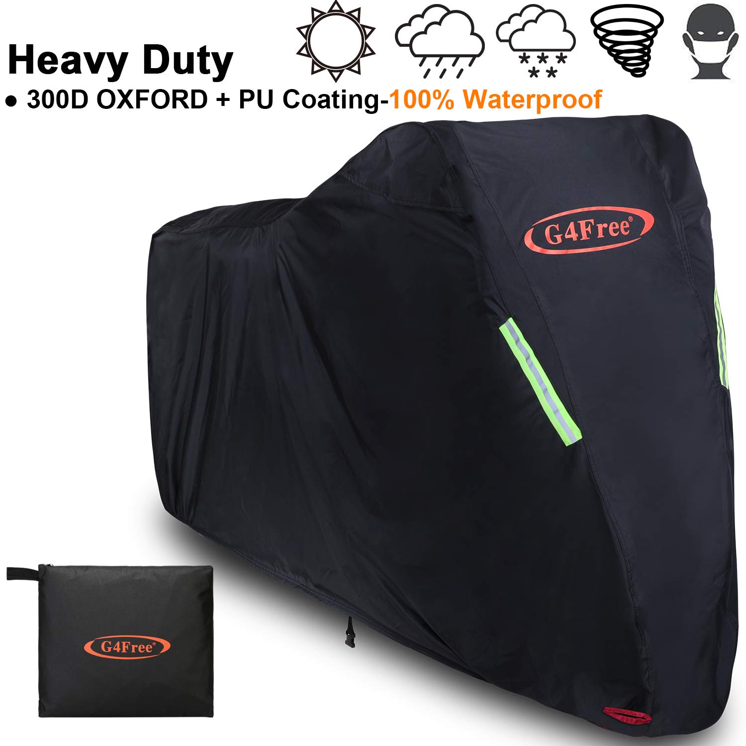 Factory Outlet Store G4free Motorcycle Cover With Lock Holes Upgrade 300d Oxford Pu Coating Material All Season Waterproof Protection Universal 96 104 Motorbike Cover For Harley Davidson Honda Suzuki Yamaha Store Online