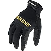 Ironclad Box Handler Work Gloves BHG, Extreme Grip, Performance Fit, Durable, Machine Washable, (1 Pair), Black