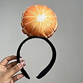 YUEELI Novelty Orange Fruit Plush Headband, Halloween Headband, Costume Hair Accessory, Fun Party Dress Up