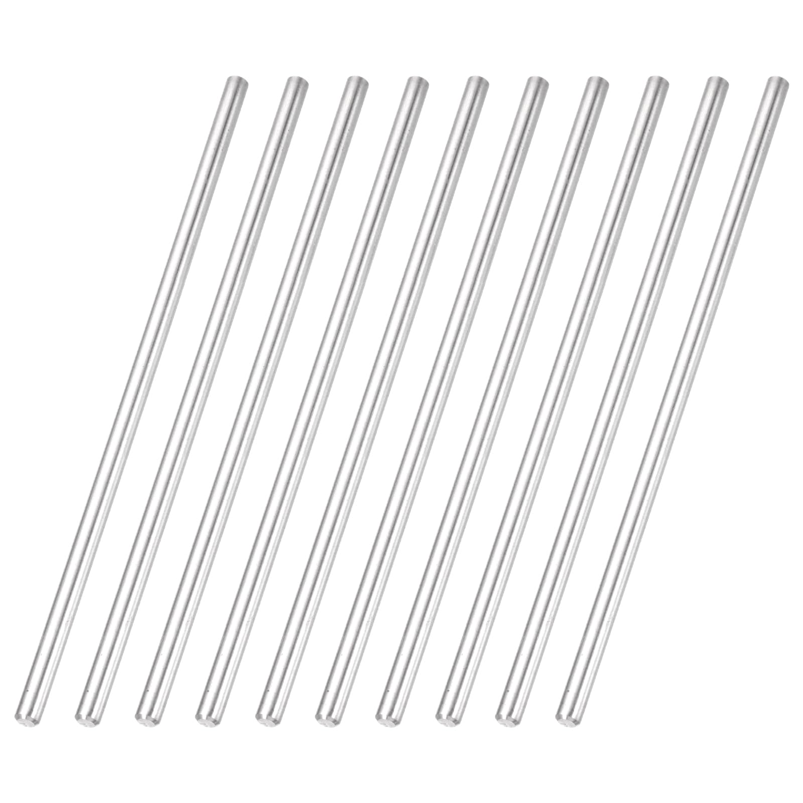 sourcing map 10 Pack RC Wheel Axle Pin, 6x100mm Steel Hex Wheel Hub Nut Pin Replacement for DIY RC Car Truck Boat Helicopter Model Part, Silver