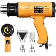 SEEKONE Heat Gun 1800W Heavy Duty Hot Air Gun Kit Variable Temperature Control with 2-Temp Settings 4 Nozzles 122℉~1202℉（50℃-