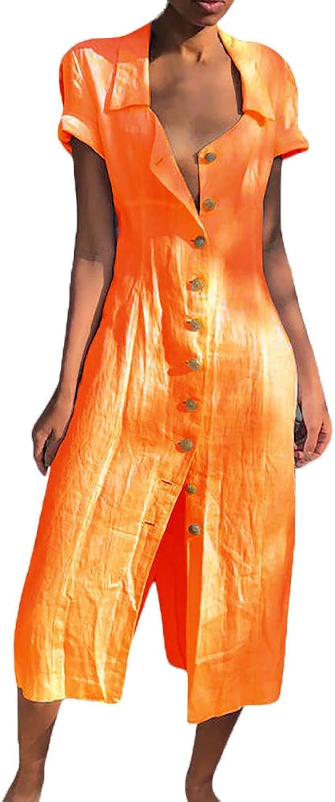 maxi dress with buttons down front