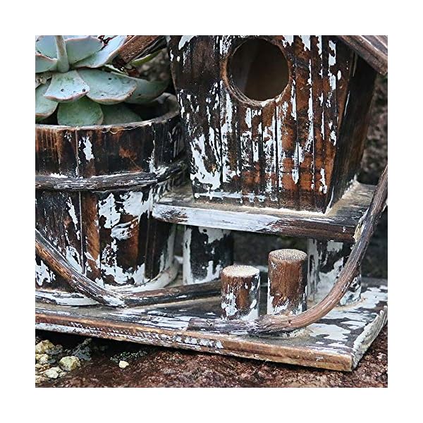 SXWDLHB Fatto A Mano in Legno Bird House Solid Succulente Vaso di Fiori in Vaso Creativo Birdhouse 25 * 12 * 22cm