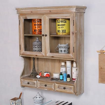 Bgcg Retro Old Wall Cabinet Closet Kitchen Locker Wall