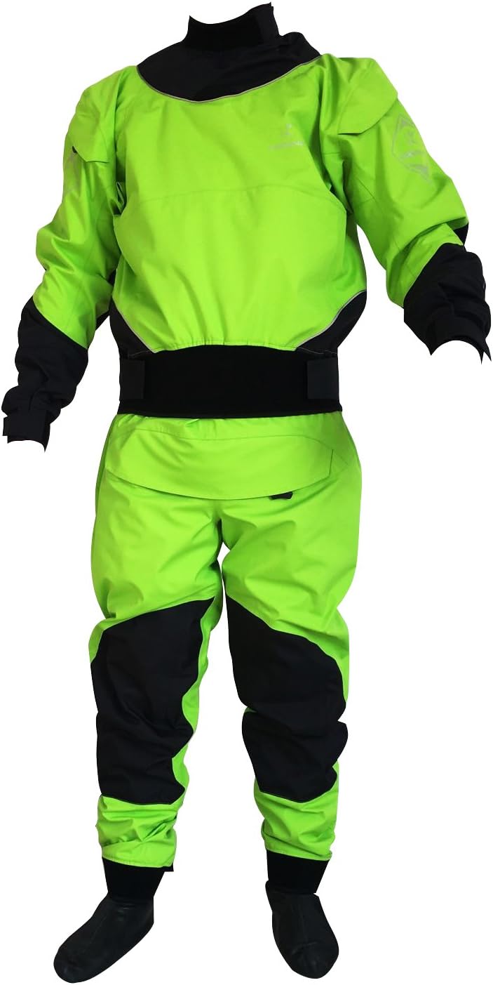 Hongwo Dry Suit with Relief Zipper and Latex Socks Underwater Drysuit for Men Women Kayaking and Canoeing