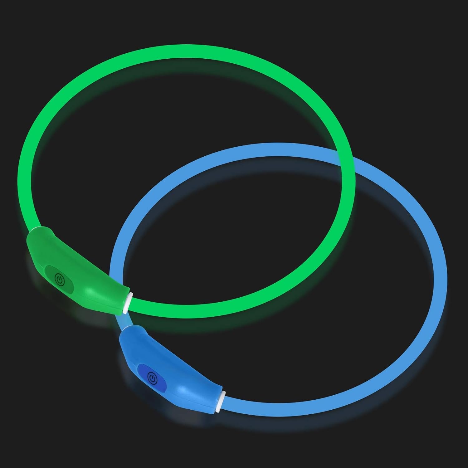 NOVKIN 2Pack LED Dog Collar, Light Up Dog Collars,Rechargeable Dog