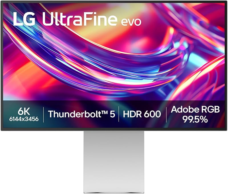 Ultrafine™ evo 32U990A-S.AEU (32 Zoll) 6K UHD Nano IPS Black Monitor, DisplayHDR 600, Thunderbolt 5 (96W), Silber
