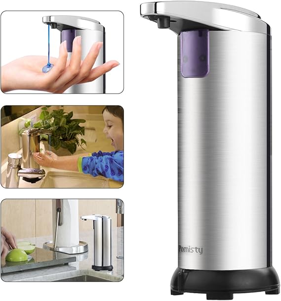 Pomisty Automatic Soap Dispenser, Soap Dispenser 280ML Stainless Steel