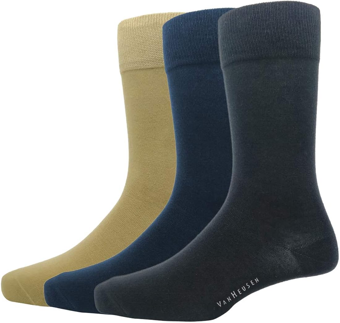 Van Heusen Men's Cotton Full length Socks (Pack Of 3) Amazon.in