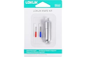 LOKLiK Cutting Machine Blades Replacement- Fine Point Blade Plus Deep Point Blade Plus Blade Housing, Compatible with LOKLiK Crafter/Cricut Maker/Explore Cutting Machines, for Cuts Vinyl, Cardstock