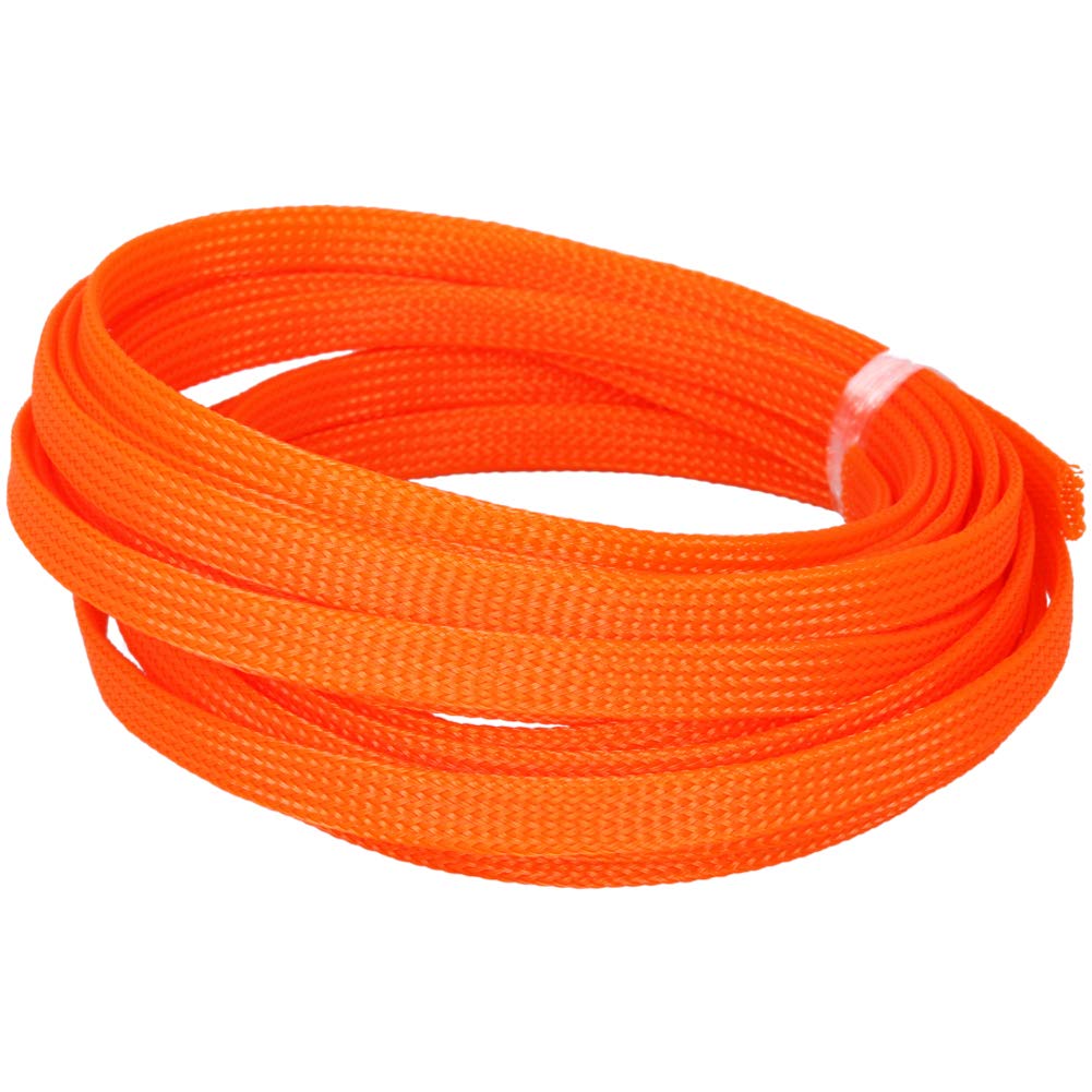 Othmro 5m Cable Tidy Sleeve, Diameter 8mm, Braided Cable Management Protector, Cable Organizers Wire Tidy Tube for Desk TV PC, 1 Pc Orange — image 1