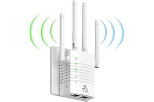 AOOEPU WiFi Extender Signal Booster, WiFi Extender, WiFi Booster, Up to 12880sq.ft and 105 Devices, Dual Band 5GHz/2.4GHz, WiFi Extenders Signal Booster for Home, with Ethernet Interface, Internet Extender