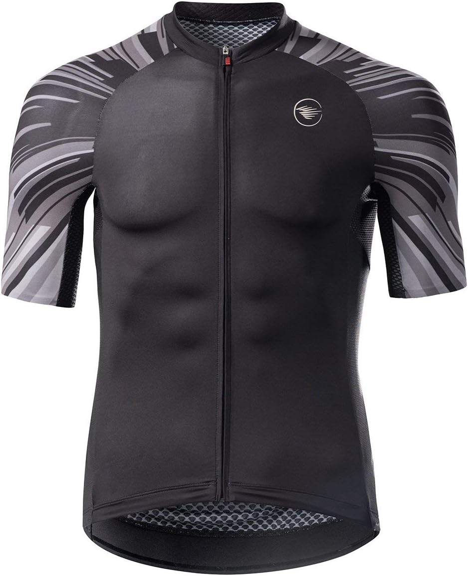 RION Men's Cycling Jersey Breathable Bike Shirt Short Sleeve Tops Pockets (New Size Chart) : Clothing