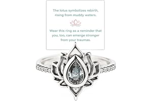 ANGYAPE FUCK MY TRAUMA LOTUS RING, S925 Silver Lotus Flower High Polish Tarnish Resistant Zircon Inlaid Inspirational Ring Unique Lotus Ring Reminds You to Let Go of Your Trauma in a Playful Way No Mud No Lotus Ring Jewelry Gifts for Women Sisters