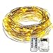WERTIOO Battery Operated String Lights Fairy Lighting Remote Control,33FT 100LEDs,8 Modes,Waterproof Battery Powered LED Christmas Lights Indoor/Outdoor Bedroom