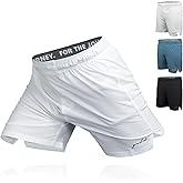 Gold BJJ Airflex Jiu Jitsu Shorts - Fight Short for No Gi, Wrestling, MMA & Boxing