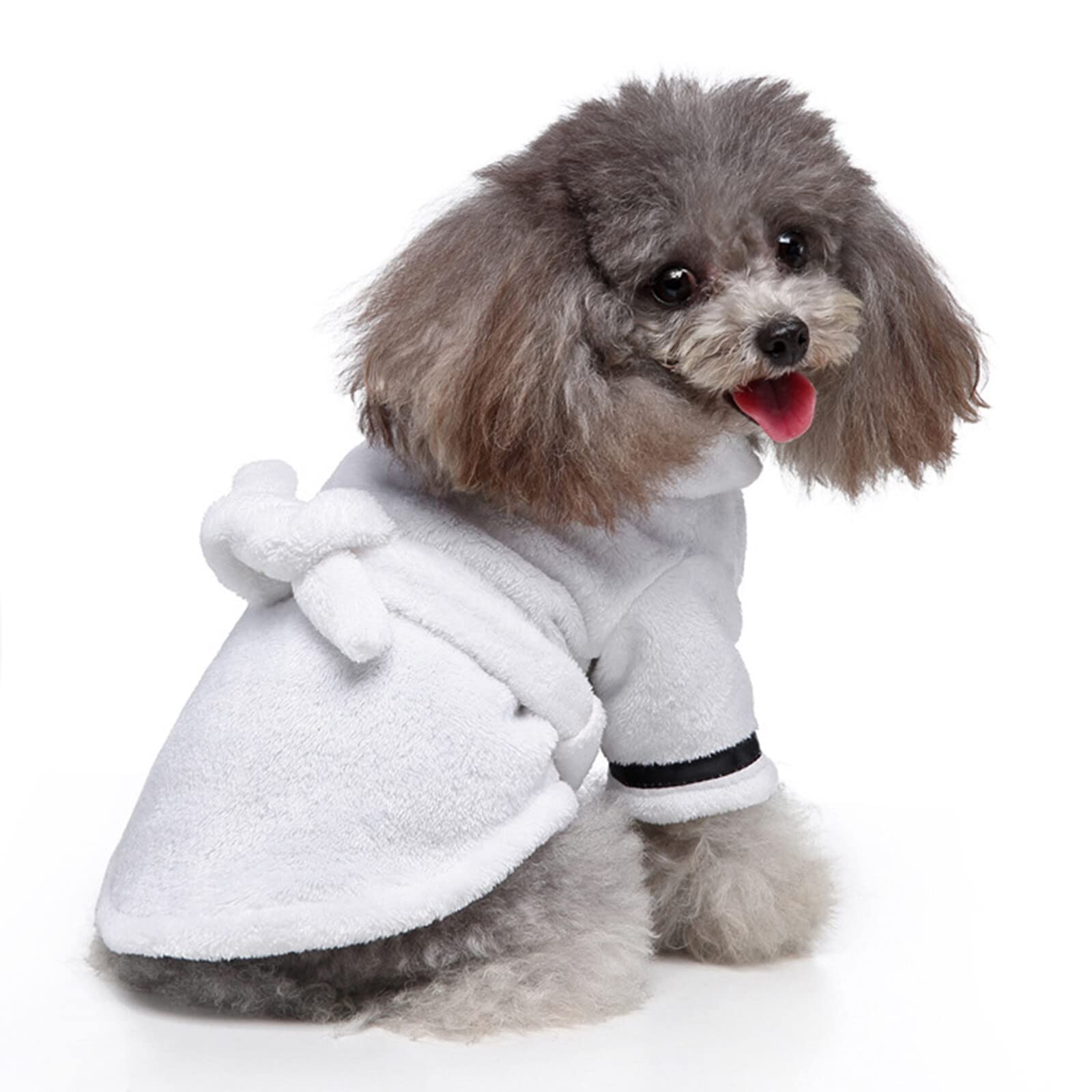 Pet Bathrobe Pajamas Quick Drying Super Absorbent Dog Bathing Robe Pet Dog Bathrobe Robe for Large Medium Small Dogs
