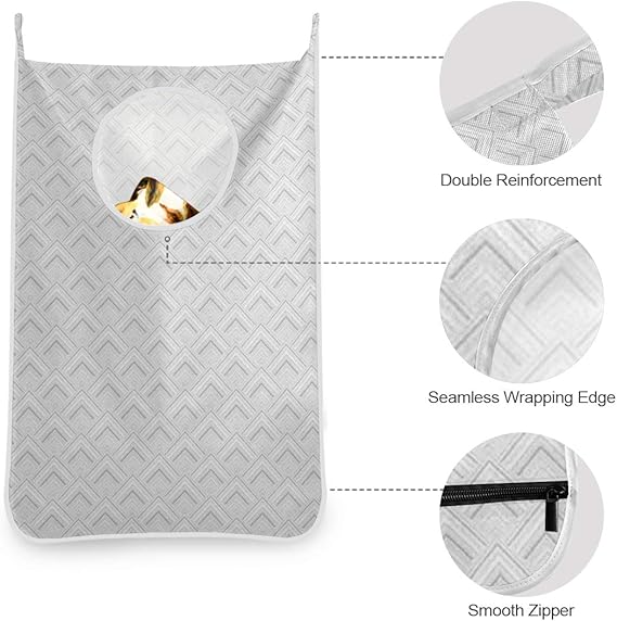 KIMDFACE Bolsa de Tela Oxford para Ropa Sucia Que se cuelga en Las