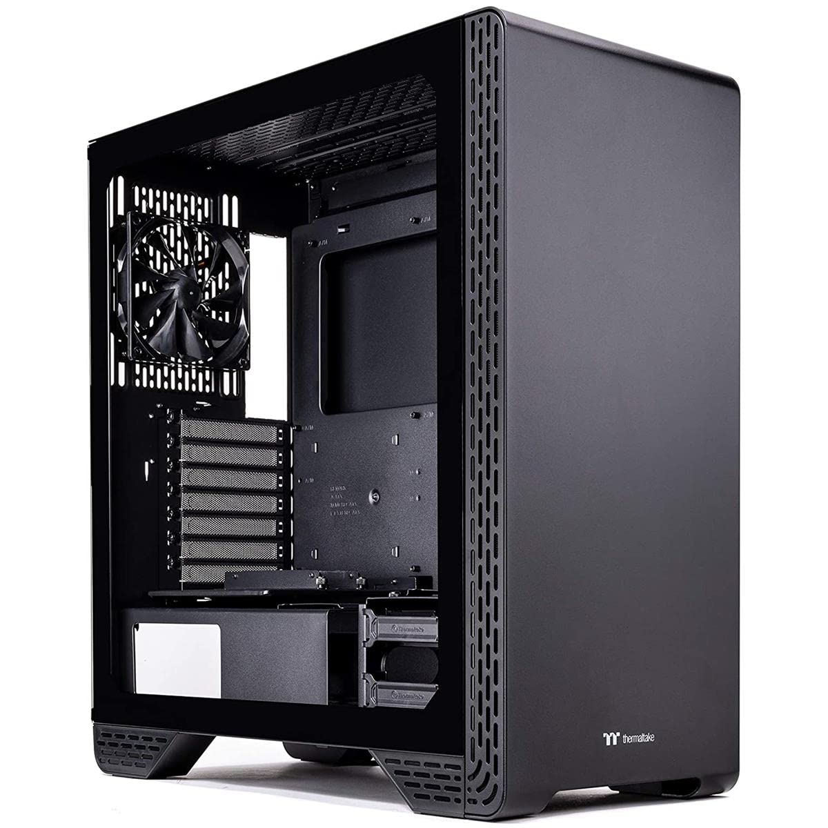 Caja de computadora Thermaltake S300 de vidrio templado ATX Mid-Tower con ventilador trasero de 120 mm CA-1P5-00M1WN-00 preinstalado