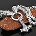 GuoShuang Men Stainless Steel Viking Bear Head with Thor Hammer Mjolnir Pendant Necklace -King Chain