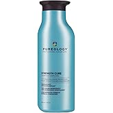 Pureology Strength Cure Shampoo - For Damaged or Color Treated Hair, Hair Strengthening & Prevents Breakage, Seals Split Ends, Vegan & Sulfate-Free