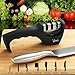 Kitchen Knife Sharpener - Professional 3-Stage manual Diamond Coated sharpening System Anti-skidding for Ceramic, Straight, Fruit, Pocket, Boning, Folding and Chef Knives
