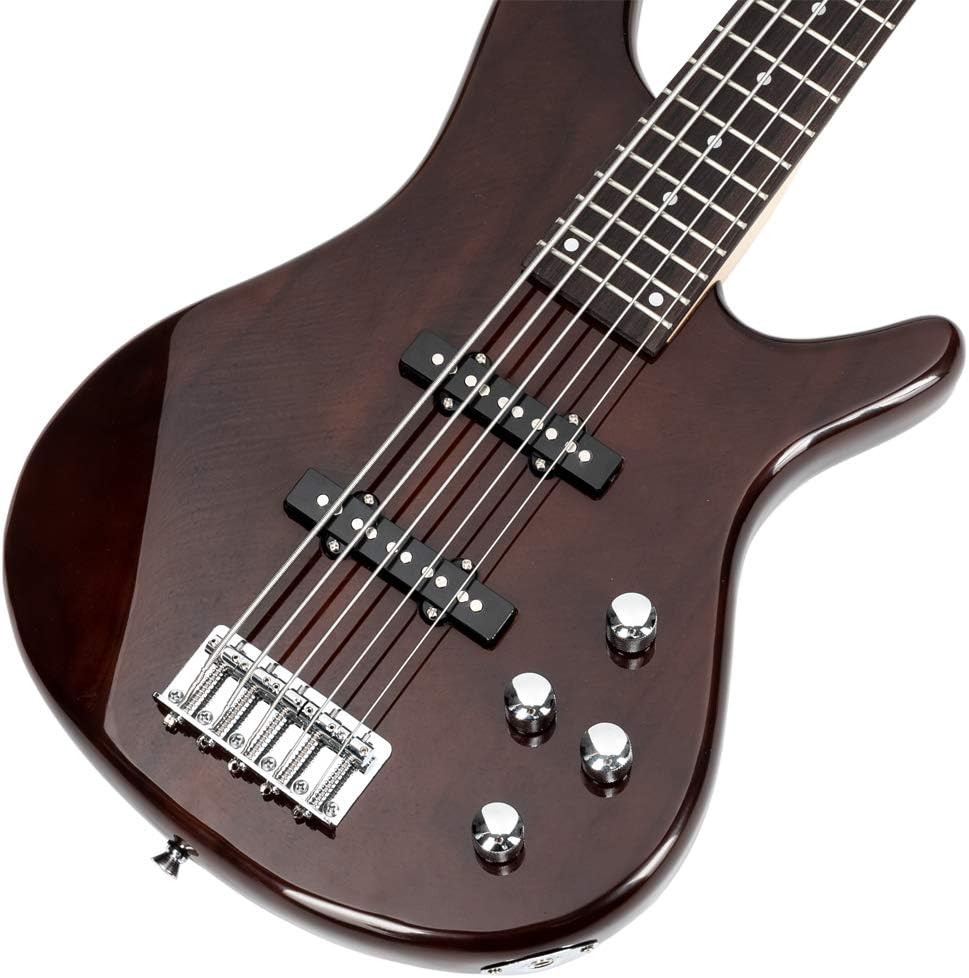 Glarry GIB Electric 5 String Bass Guitar Full Size Bag