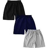 loyboon Toddler Shorts for Baby Boy Girls Athletic Cotton Shorts Summer Clothes Short Pants 3 Pack 1-5Years