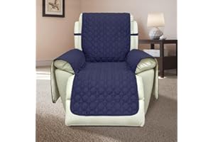 RBSC Home 30 Inch Recliner Cover - 100% Waterproof Anti-Slip Large Recliner Slipcovers for Pets, Dogs, Cats and Kids,Washable Protector (30" darkblue)