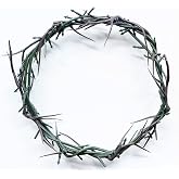 Rooherd Crown of Thorns 8-10" Diameter Passion of Christ Crown of Thorns Easter Tree Decorations Ornament mini Church for Sanctuary Prop Corona de espinas de Jesus
