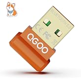 USB Bluetooth Adapter for PC - QGOO Bluetooth Dongle 5.3 EDR, Wireless Receiver for Desktop Computer Laptop Windows 8.1/10/11（orange-232）
