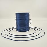 2 mm 330 Feet Satin Nylon Cord String for Jewelry Making Bracelet Necklaces Beading Thread Rattail Macrame Kumihimo Chinese Knot Craft Navy Blue