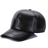 Sandy Ting Leather Baseball Cap Cool Hats Adjustable Unisex Ball Cap