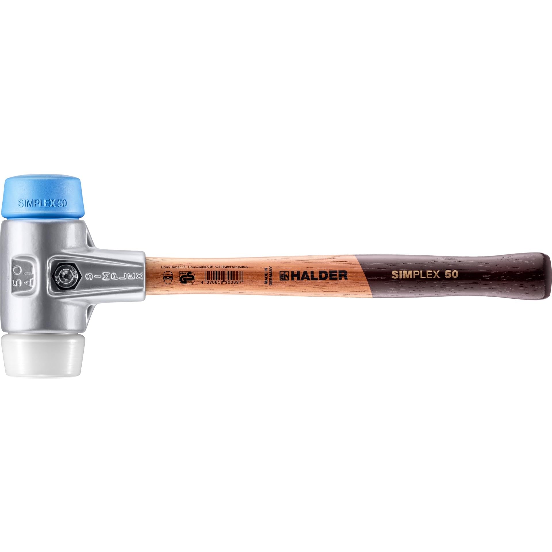 Halder 3117050 "Simplex" TPE-Soft/Superplastic Soft-Face Mallet, Multi-Colour, 50 mm