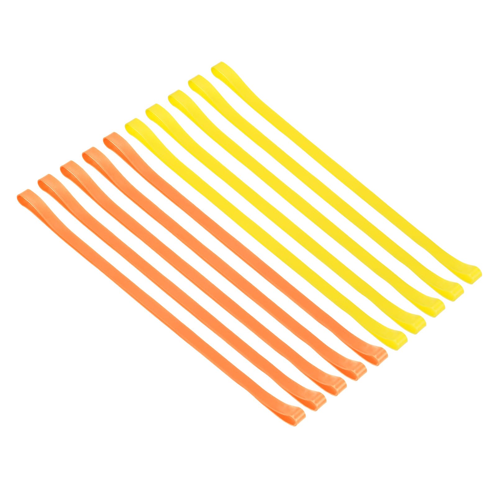 PATIKIL Towel Bands, 10 Pack Elastic Towel Clips Cruise Essentials Silicone Beach Towel Straps for Beach Pool Cruise Chairs, Orange, Yellow