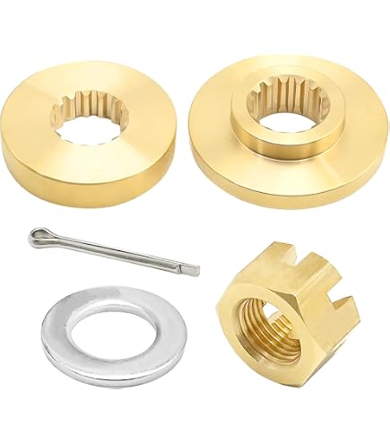 JF-Auto Propeller Hardware Kit For Yamaha Outboard 150-300HP - Includes Thrust Washer, Spacer & Nut (OEM 6E5-45987-01)