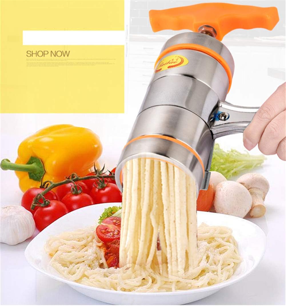 LEAMALLS 1 Piece Set Stainless Steel Manual Noodle Maker Noodle Press