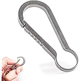 GR5 Titanium Keychain Carabiner Clips 2-Pack – Large + Small | Ultra-Light, Strong, Non-Locking EDC Snap Hooks