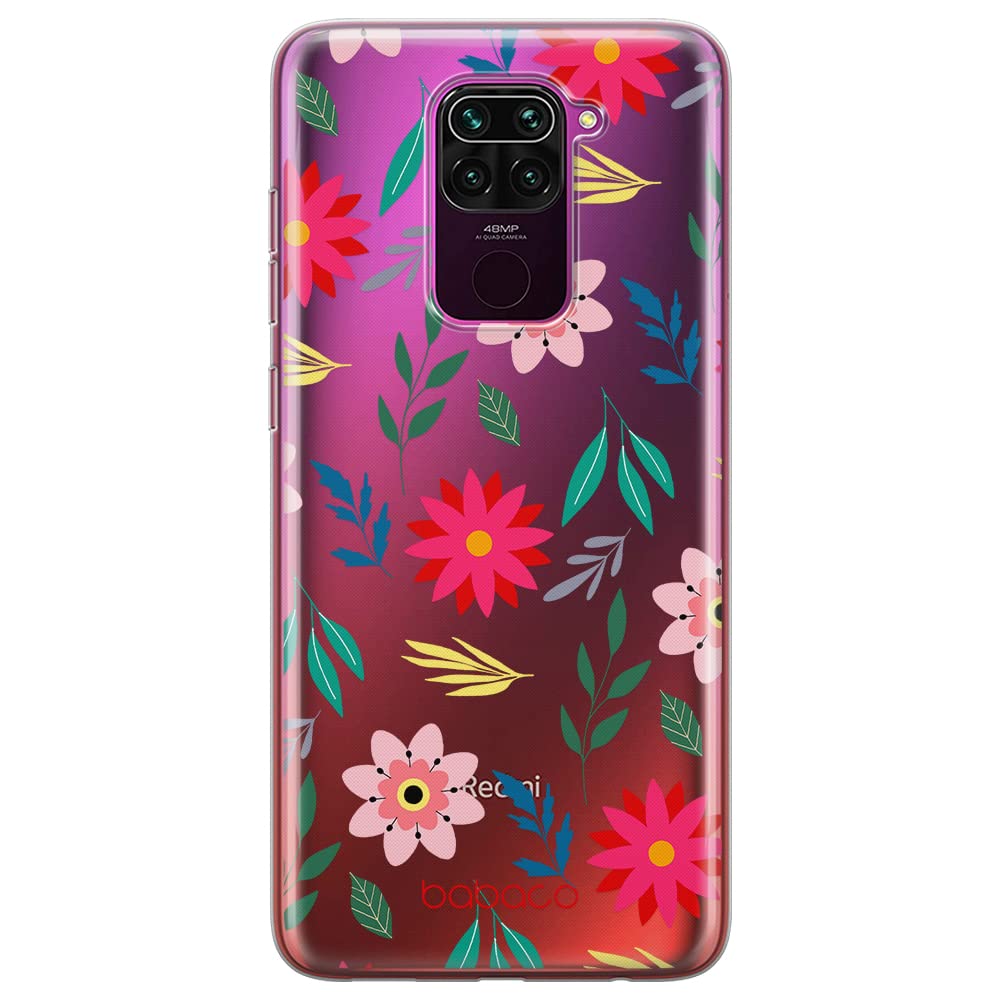 Babaco ERT GROUP mobile phone case for Xiaomi REDMI NOTE 9 original and officially Licensed pattern Flowers 010 optimally adapted to the shape of the mobile phone, partially transparent